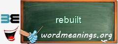 WordMeaning blackboard for rebuilt